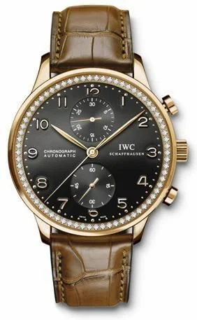 IWC Portuguese Chrono-Automatic Rose Gold / Black / Diamond IW3714-44 (IW371444)
